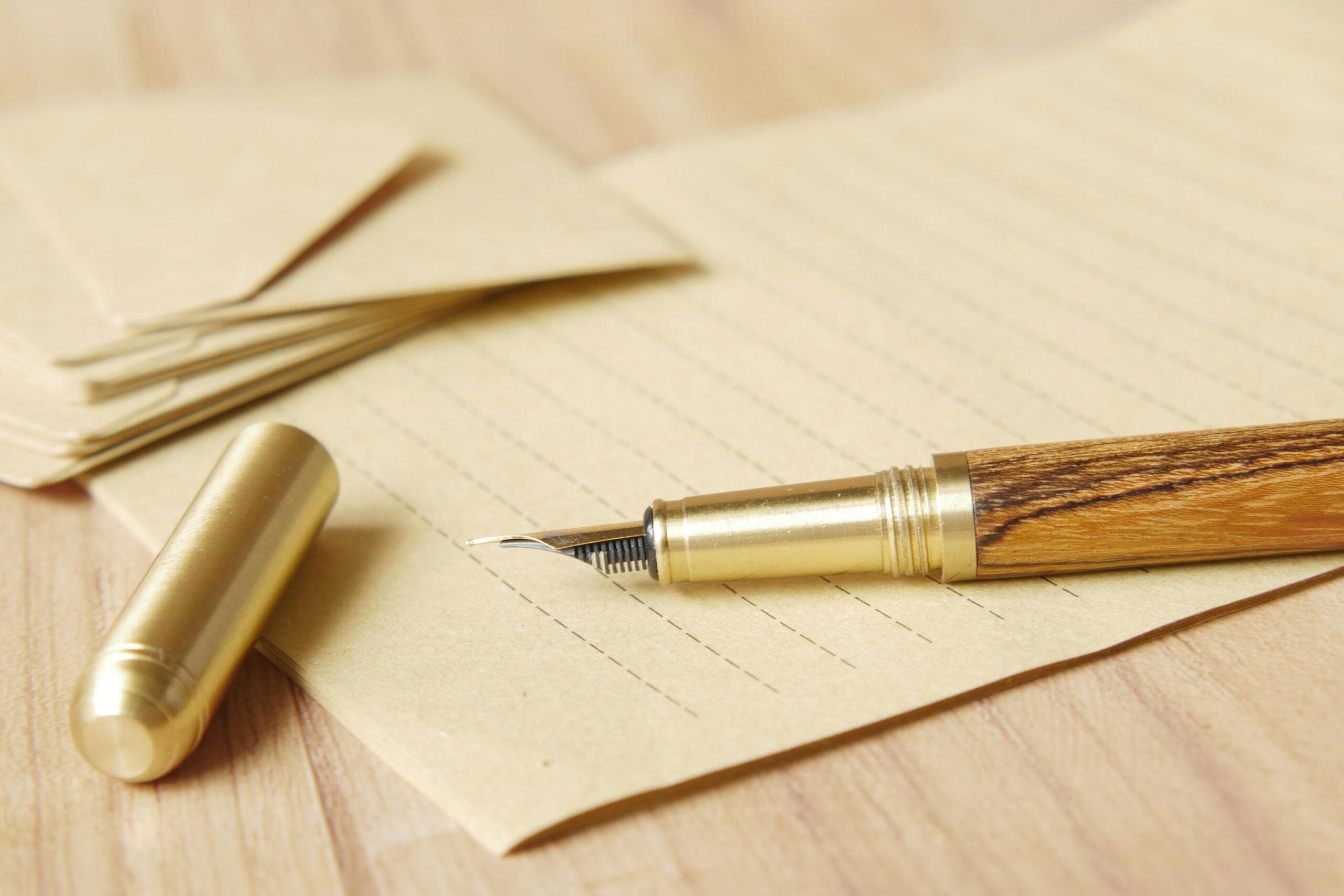 Wooden pen used as an eco-friendly alternative to other pens.